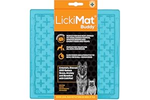 LickiMat Classic Buddy, Dog Feeding Mat for Boredom and Anxiety Relief, Ideal for Food, Treats, Yoghurt or Peanut Butter, Lick Mats, Fun Alternative to a Slow Feeder Bowl, Turquoise