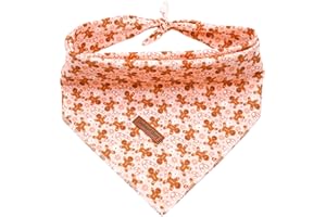 Lionheart glory Hundehalstuch 1 Päckchen waschbar weiche Baumwolle Weihnachten Lätzchen Schal, einstellbar Kerchief Quadratische Hund Halstücher für kleine Hunde Rosa Halstücher