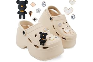 CityComfort Zoccoli con Tacco e Charms Rimovibili Donna, Elegante Zoccoli Estivi