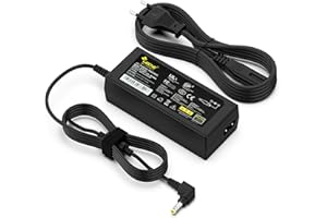 LEICKE Cargador Portátil 19V 3,42A 65W para Acer Aspire 5 E15 E5 E1 ES1 ES15 E1-571 E1-572 E5-573 E5-575 V3 V5 V15 A314 A315 A515 A315-21 A315-51 5750 5920 AC PA-1650-86 Notebook Ordenador Adaptador