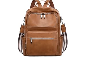 JANSBEN Backpack Womens Faux Leather Waterproof Rucksack Handbags with Shoulder Strap Casual Daypacks Fashion Bag for School Travel