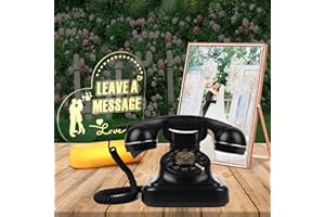 ANXCIYR Libro de invitados de audio retro, teléfono de boda, graba mensajes de audio personalizados con libro de visitas, libro de invitados de audio, teléfono de boda, fiesta de cumpleaños, mensaje de