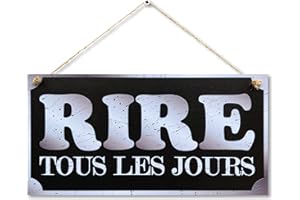 CARISPIBET Rire tous les jours enseignes décoratives pour la maison décoration de d'interieurs 15 x 30 cm