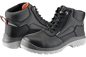 Bellota 72307NJS3 - Bota de Seguridad Comp+ Negra S3 de Hombre y Mujer de Piel Hidrofugada Lisa, Acolchada y con Zonas Reforzadas Antiabrasión