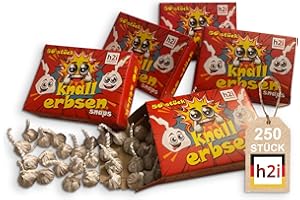 h2i Knallerbsen | 250 St. | Knallteufel Trickknaller Pop Snaper | der perfekte Scherzartikel für Silvester Halloween Geburtstag & Partys – Spaß garantiert |d| Jugendfeuerwerk & Kinderfeuerwerk Kat F1