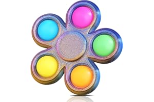 SCIONE 3D Gedrucktes Pop It Fidget Spinner - Sensorisches Spielzeug zur Stressbewältigung | Bubble Popper & Finger Spinner für ADHS, Angst & Fokus | Lustiges Fidget Toy für Kinder & Erwachsene