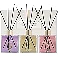 Cocorrína Reed Diffuser - 3 Pack/ 90ml with 24 Sticks Reed Diffuser for House Bedroom Office Decor & Gifts Set (White Flower/Irises/Rose Fantasy)