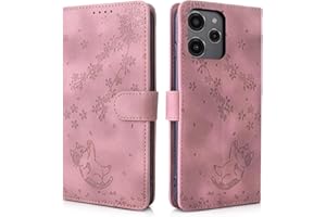 CXTCASE Funda para Xiaomi Redmi 12 4G, Funda Tapa Libro Movil Carcasa PU Cuero Flip Caso Cubierta Case Funda con Soporte y Ranuras para Tarjetas para Xiaomi Redmi 12 4G, Rosa