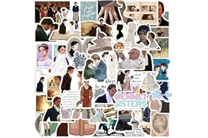 SANMATIC 50 adesivi Pride and Prejudice per valigia, skateboard, laptop, computer, bottiglie d'acqua, auto, ragazzi, ragazze, decalcomania, impermeabile