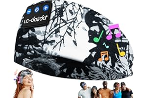 LC-dolida Bandeau Ecouteurs pour Dormir Bandeau Bluetooth,Original Bandeau Bluetooth Sommeil pour Hommes Femmes,Casque Sommeil avec Ultra-Fins HD Stéréo pour Sport,Voyage