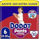 Dodot Activity Pants Diaper-Briefs Size 6, 35 Nappies, 14kg-19kg, With Barrier Stop Leaks That Helps Prevent Rear Leaks