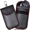 Etui Anti RFID Signal Faraday Pochette Sac, Lot de 2 Pochettes Blocage Signal pour Clé Voiture en Fibre de Carbone