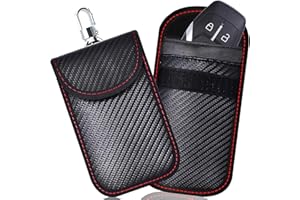TODOXI Anti RFID Signal Faraday Tasche, 2 STK Kohlefaser Autoschlüssel Signal Blocking Taschen