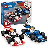 LEGO City F1 Williams Racing and Haas F1 Race Cars Wound Containing 2 F1 Pilot Minifigures for Children Ages 60464-4 and Over