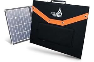 PLUG IN FESTIVALS Solarpanel 135W - faltbares Solarmodul für Camping & Garten - Markenzellen aus den USA - tragbare Solaranlage Komplettset - Solar Modul Wohnmobil