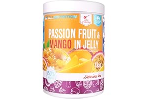 ALLNUTRITION Fruits en gelée Sans sucre Faible en calories sain et acidulé avec de gros morceaux de fruits pour le renforcement musculaire 1er Pack 1000g Fruit de la passion et mangue