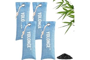 PEUTPY 4 Sacs Désodorisant pour Chaussures, Charbon de Bambou Actif, Elimine Les Odeurs,purificateur d'air et éliminateur d'odeurs naturel pour maison, voiture et placards,Chaussure(bleu)
