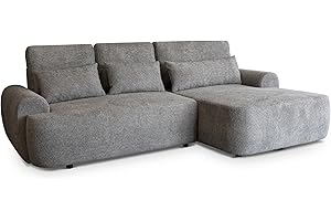 Robin Inspire Divano Angolo Con Funzione Letto E Vano Contenitore A Forma Di L Autonomo Destra Aldo Grigio 266 x 160 x 87 cm