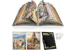 MOZOOSON Rangement Puzzle, Dossier de Puzzles pour 1500 Pièces Grande Capacité Portable avec 25 Poches, Accessoires de Puzzles de Stockage Étanches à la Poussière et Protecteurs