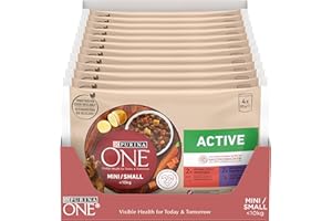 PURINA ONE Active Small&Mini < 10kg Cibo Umido per Cani Adulti in Salsa con Manzo e Anatra 48 bustine da 85g