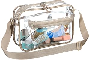 CLEKEGBAG Clear messenger shoulder bag plastic womens crossbody stadium transparent purse work concerts see through