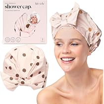 TCOTBE Duschhauben Set – 4 Stück, Wasserdicht & Elastisch, Für Frauen