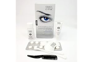 ‎XXL LASHES Swiss o Par Wimpern- und Augenbrauenfarbe 2.0, Färbe-Set für Wimpern und Augenbrauen, Volltonfarbe für 10-12 Anwendungen (Schwarz)