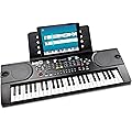 Piano à clavier RockJam 49 touches avec alimentation, pupitre de partitions, autocollants pour notes de piano et leçons de piano Simply Piano.