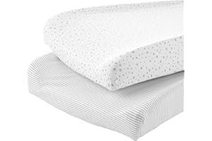 Simple Joys by Carter's 2-Pack Cotton Changing Pad Covers Unisex-Bambini e Ragazzi, Pacco da 2