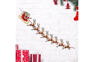 ITSY BITSY PARTY CO Wysokiej jakości świąteczne chorągiewki wielokrotnego użytku, Boże Narodzenie i renifer dekoracje świąteczne, baner świąteczny, girlanda bożonarodzeniowa, wiszące dekoracje świąteczne wewnątrz, papierowe dekoracje na okna świąteczne