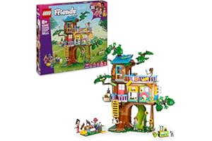 LEGO Friends Quedada en la Casa del Árbol de la Amistad de Juguete - 2 Figuras de Animales, 4 Mini Muñecos, Jardín y Accesorios de Comida de Juguete - Regalo Creativo para Niñas de 8+ Años 42652