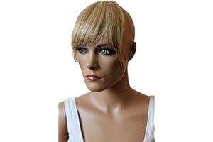 CAISHA by PRETTYSHOP 100% Vrais Cheveux Frange Cheveux Humains Postiche Èpaississement Des Cheveux Extensions De Cheveux Mélange Blond H313a