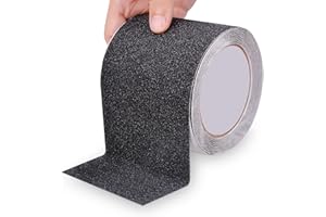 OQingluan Anti-Rutsch-Band Selbstklebend, 10m*10cm, Antirutsch Klebeband Wasserfest, Treppe Anti Rutsch Streifen, Stark Sicherheitsband Rutschfest, für den Innen- und Außenbereich, Schwarz