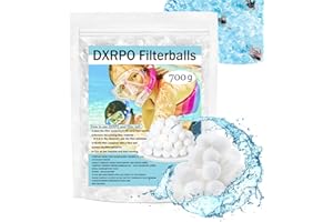 DXRPO Boules de Filtre de Piscine, 700g Balles Filtrantes pour Systèmes de Filtration à Sable, Remplace 23 kg de Sable Filtrant Sable de Quartz, pour Piscine Système de Filtre à Sable. (Blanc)
