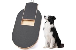 DOOKRON Oval Dog Scratch Pad for Nails, Solid Nail Scratch Board with Treat for Dogs, Durable Dog Nail File Toy