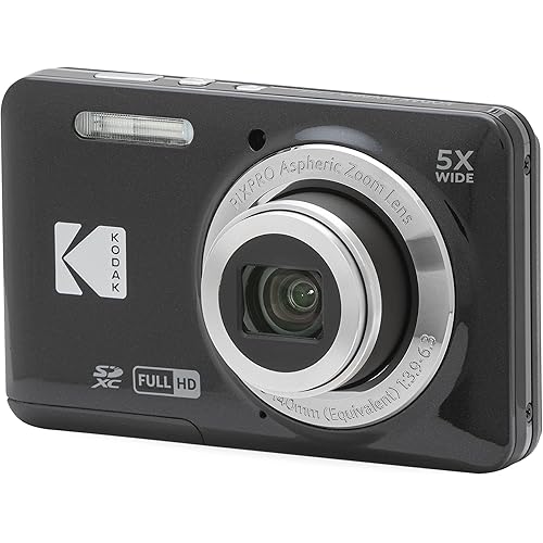 Kodak PIXPRO Friendly Zoom FZ55-BK 16MP Digital Camera with 5X Optical Zoom 28mm Wide Angle and 2.7\
