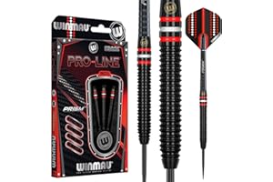 ‎WINMAU WINMAU Pro-Line Profi Wolfram Steeltip Dartpfeile Set mit Flights und Schäfte