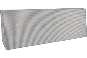 ‎PILLOWS24 Pillows24 - Palettenkissen Rückenkissen 120x40 aus Cordstoff | Sitzkissen & Rückenkissen für Europaletten 120x80 | Weiche Palettenauflage für Wohnzimmer, Garten oder Balkon | Made in EU | Hellgrau