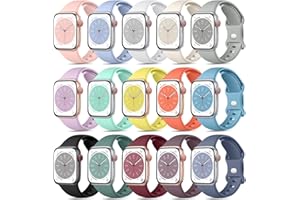 Dirrelo Miękki silikonowy pasek, kompatybilny z zegarkiem Apple Watch 38 mm, 40 mm, 41 mm, 42 mm, 44 mm, 45 mm, 49 mm, dla kobiet, mężczyzn, sportowe, regulowane paski do iWatch Ultra, Ultra 2, Series