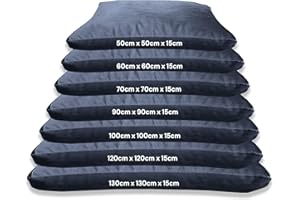 Kosiproducts Beanbag Floor Square Cushions Pillow Plush Velvet 100% Soft Polyester-[60cmx60cm, Navy Blue