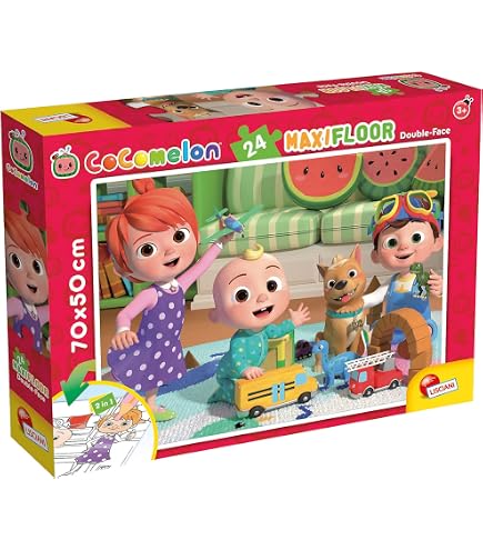 Liscianigiochi Gioco Dell’Oca Cocomelon – Tabellone Con Personaggi Sagomati, Per 2-6 Giocatori, 3-6 Anni, Multicolore, 90952