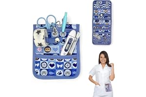 Nurse Life Salvabolsillos Premium 2025 | No todos son iguales | Organizador de Bolsillo Enfermeria | Original regalo enfermera para guardar Tijeras y Accesorios (AZUL MASCOTAS)