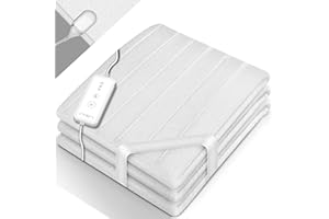 sinnlein® manta térmica de vellón 190 x 80 cm | lavable hasta 40°C | manta eléctrica con desconexión automática | calientacamas | 3 niveles de temperatura ajustables | pantalla digital | 60 vatios