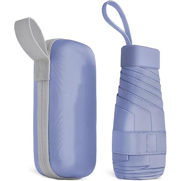 Mini Ombrello Pieghevole Da Viaggio Con Manico A Micro Bottone – Leggero 220g, 16,5 Cm, UPF 50+, Impermeabile – Per Donne, Uomini E Bambini