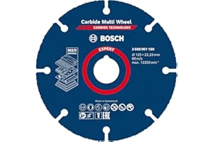 BOSCH ACCESSORIES Bosch 1x Tarcze tnące EXPERT Carbide Multi Wheel (do Twarde drewno, Drewno z gwoździami, Ø 125 mm, Professional Akcesoria Mała szlifierka kątowa)
