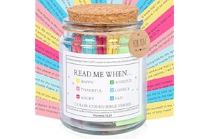 KufaerBeam Bible Verse Jar,Hope Prayer Jar with 90 Coloring Scripture,Read Me When Bible Verses for Emotions and Feelings,Easter Bible Verses Gifts, Christmas Christian Birthday Gifts for Women Men
