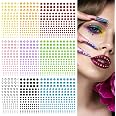 9 Fogli Adesivi Strass Autoadesivi Multicolore - 4536 Pezzi Di Perline Acriliche 6mm Per Scrapbooking E DIY
