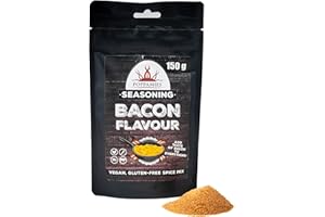 POPPAMIES Mieszanka przypraw wegańskich o smaku bekonu - 100% naturalna przyprawa do grilla - idealna do mięsa, ziemniaków, warzyw lub jako przyprawa do popcornu - duże opakowanie 150g