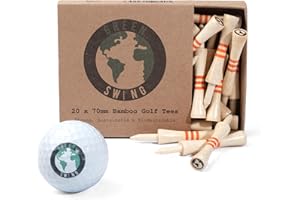 Green Swing Tees de Golf en Bambou 70 mm Unisexe, Édition Naturelle