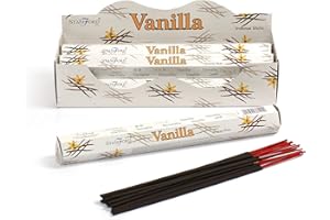 STAMFORD INC. 37121 Vanilla Incense Sticks, 20 Sticks x 6 Packs